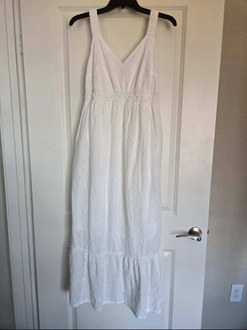 Isabel by Ingrid & Isabel White 100% Cotton Eyelet Maternity Maxi Dress XS